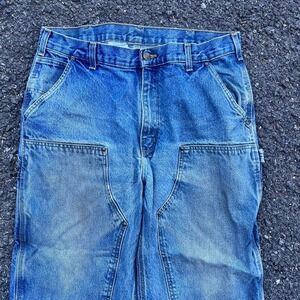 1990s Denim Carhartt Double Knee Carpenter pants size 36" x 30"